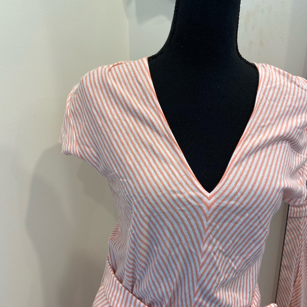 eShakti Chevron Pink Dress